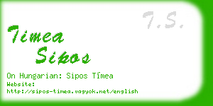 timea sipos business card